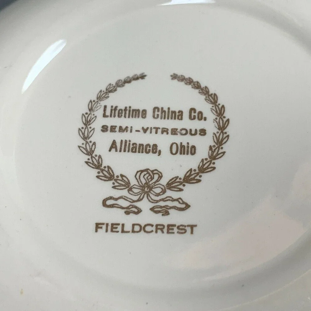 Lifetime China Co Fieldcrest Vegetable Serving Bowls Semi-Vitreous Lot of‎ 2